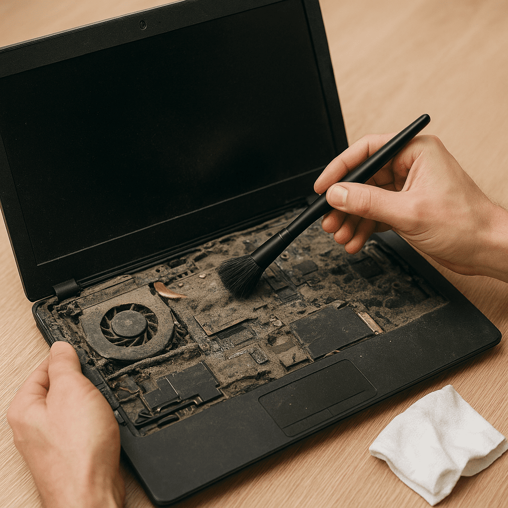 Jak wyczyścić laptopa w środku krok po kroku