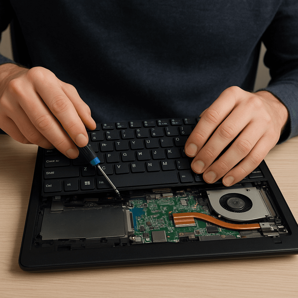 Jak bezpiecznie wymienić klawiaturę w laptopie