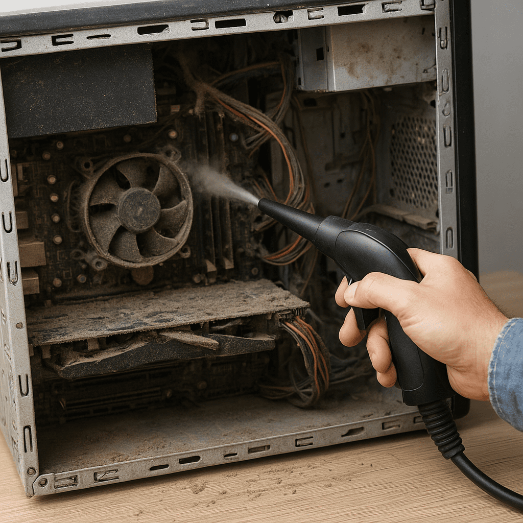 Jak wyczyścić komputer stacjonarny z kurzu