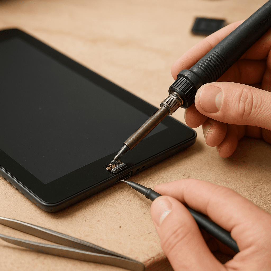 Naprawa gniazda ładowania w tabletach